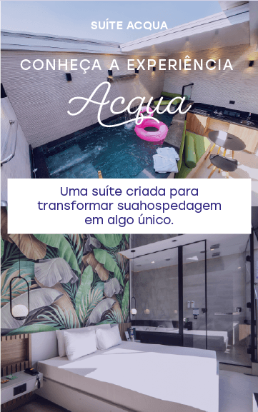 conheça a experiência acqua. uma suíte criada para transformar sua hospedagem em algo único.